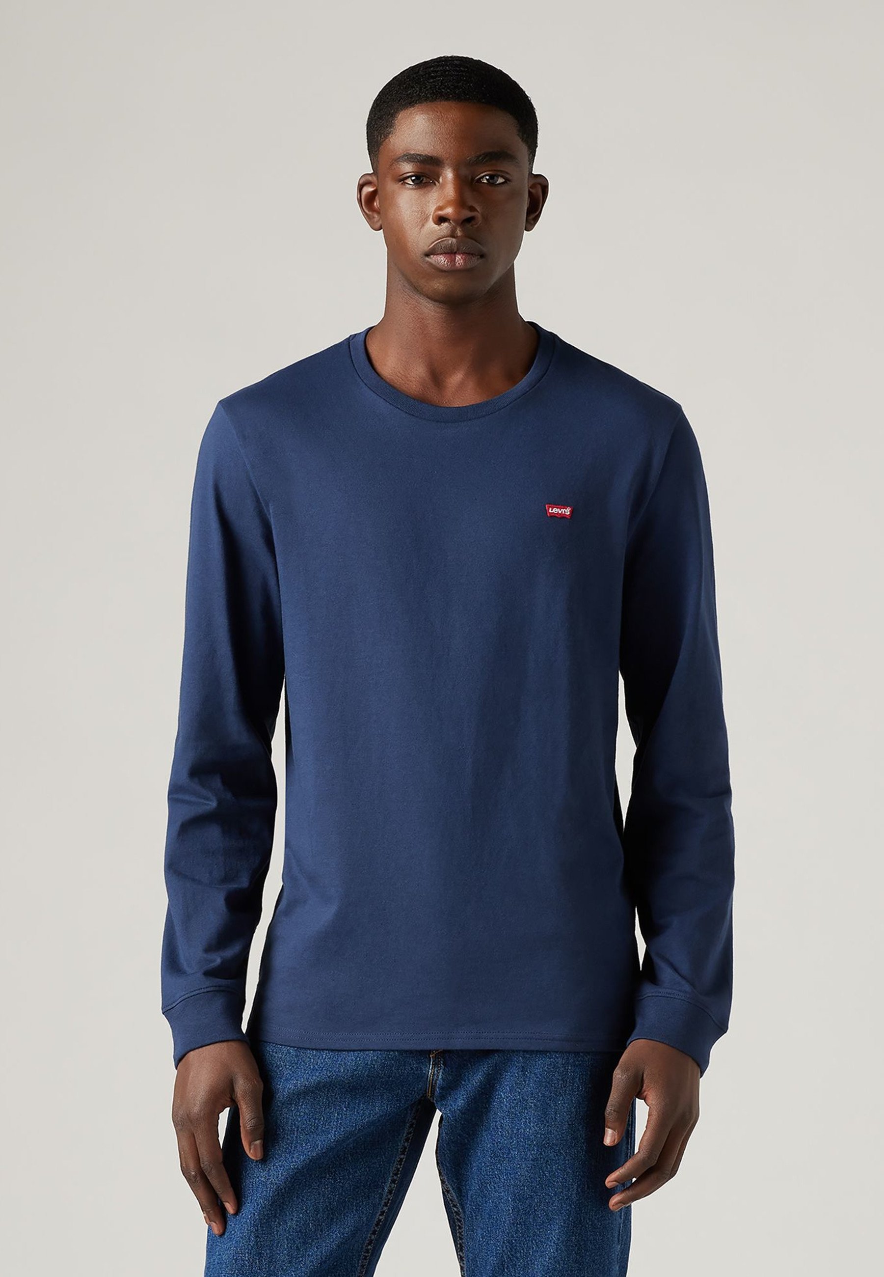 T-shirt Manches Longues Levi's - Taille 16 Ans - 100% Coton | Gris Uni Basique Garçon