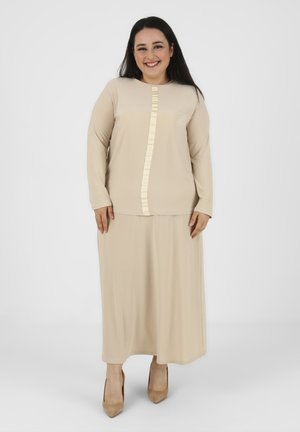 LATTE CREW NECK ALIA - Blus - light brown