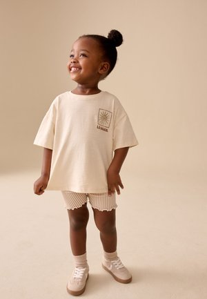 Next REGULAR FIT - SHORT SLEEVE  AND CYCLE SET  - Short - ecru sun