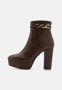 Botins de salto alto - dark brown