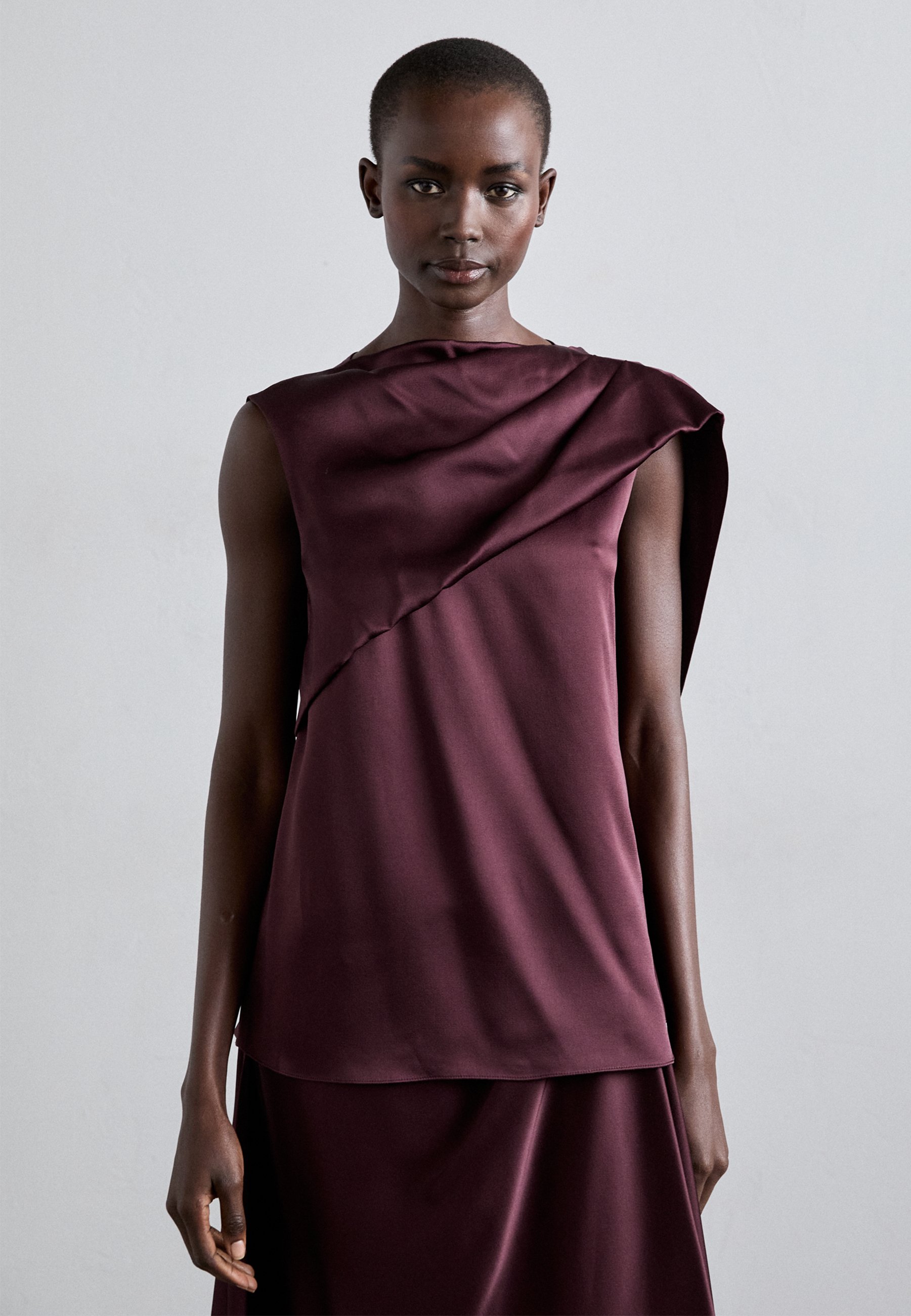 トップス deres drape blouse deres drape blouse