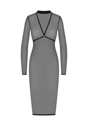 MIDI AVEC HARNAIS - CORPS A CORPS - Chemise de nuit / Nuisette - noir