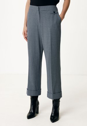 CROP WITH FOLD-UP - Pantaloni - dusty blue