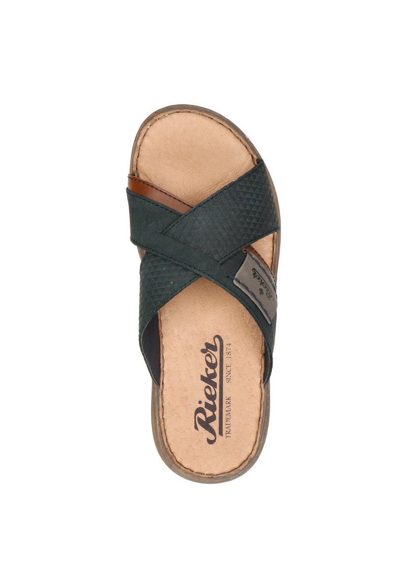 Herren Sandalen | Rieker Pantolette flach blauw/blau - AS37099 Herren Sandalen | Rieker Pantolette flach blauw/blau - AS37099
