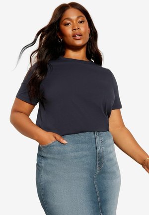 Curves Like These CREW NECK-REGULAR FIT - Basic T-shirt - navy blue