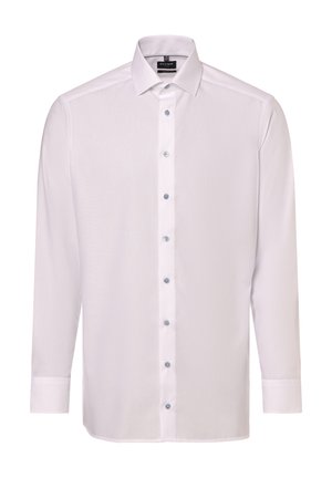 OLYMP Shirt - weiß hellblau