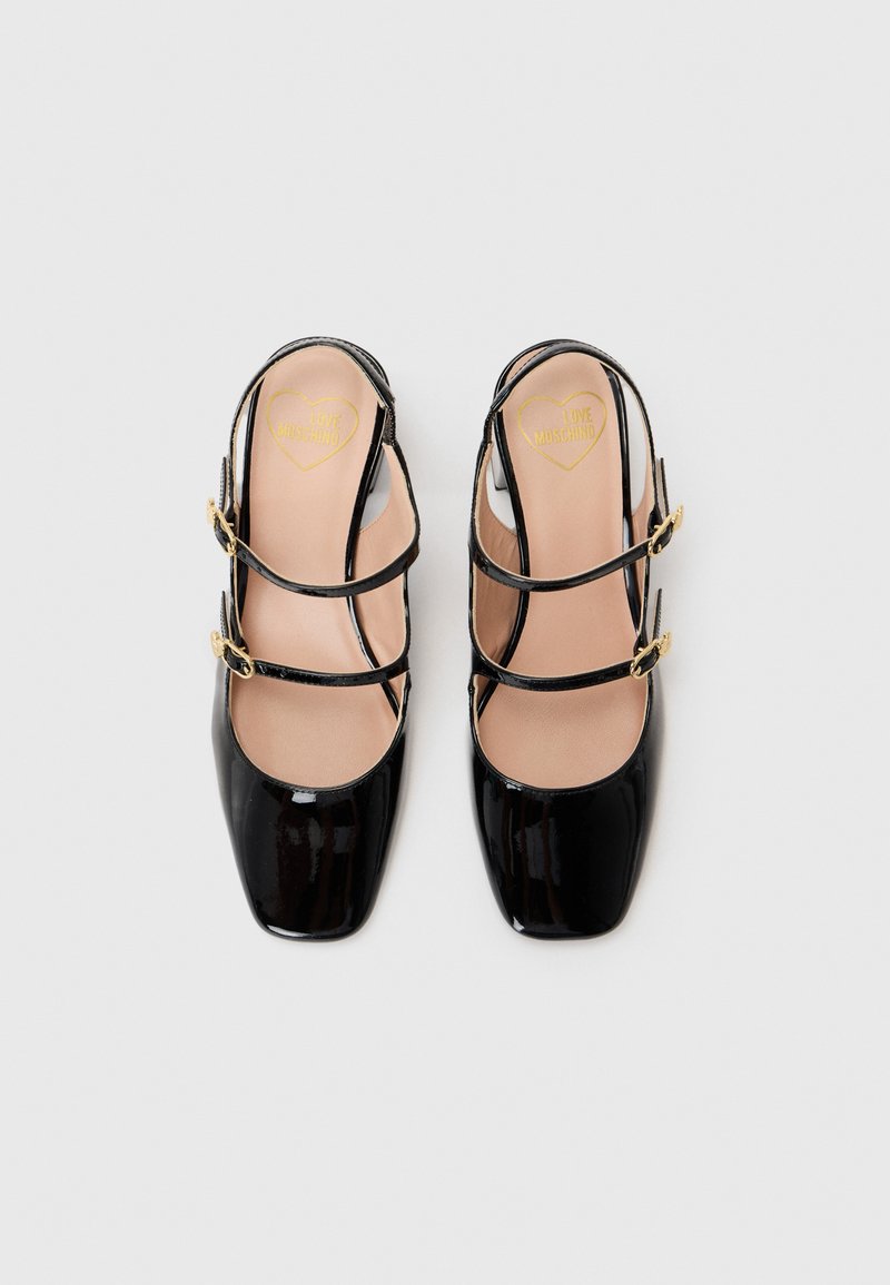 Escarpins Moschino En Cuir Blanc Et Noir - Taille 39.5 - Occasion Bon état