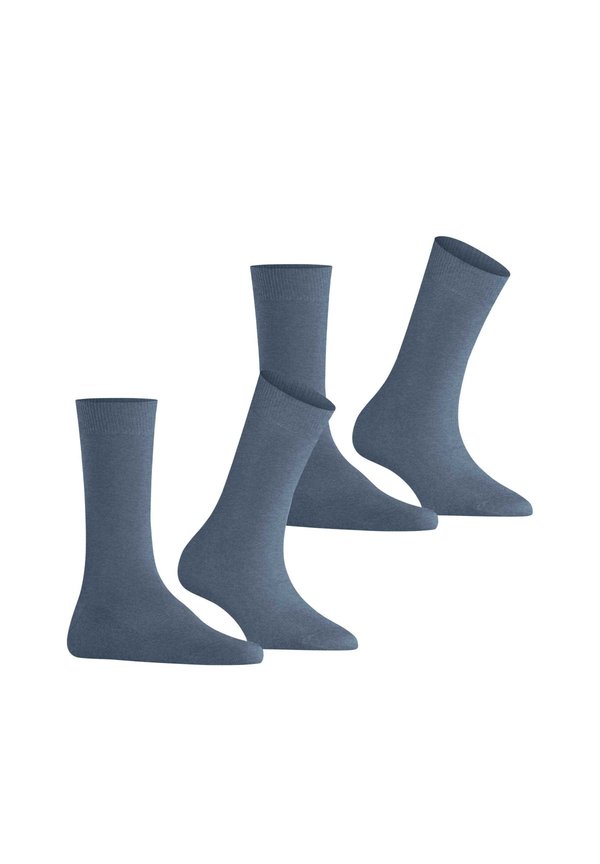 EVERYDAY 2-PACK UNI COLOR ONE-SIZE - Socken - blau