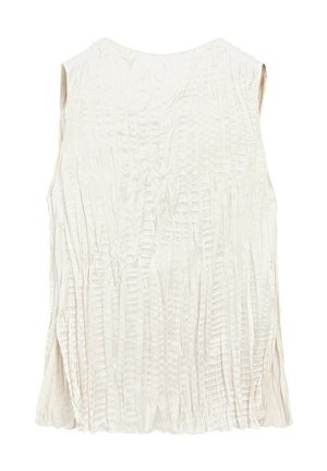 PLEATED WITH CRISS-CROSS BACK - Bluse - beige