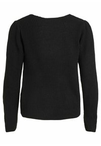 VILA Stickad tröja - black
