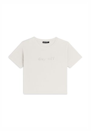 Freddy CROPPED GIROCOLLO COMFORT CON RICAMO - T-shirt con stampa - blanc de blanc