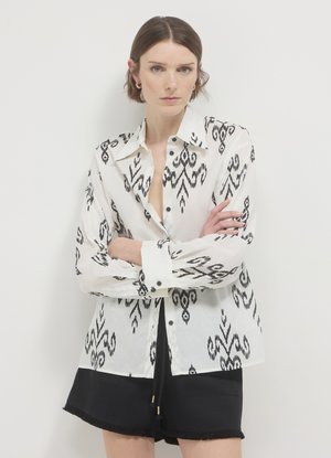 Button-down blouse - var bianco lana