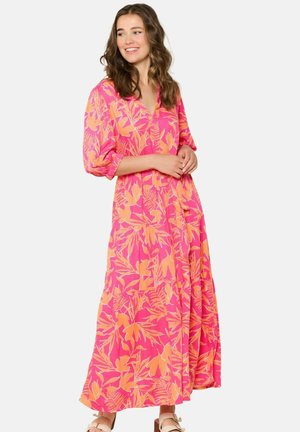 WITH FLORAL  - Maxi-jurk - fuchsia