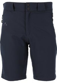 Marina shorts gjorda av lättviktigt tyg, med två knäppningar fram, sidofickor och en liten logotyp på vänster lår.