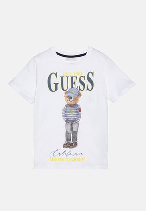 Guess JUNIOR - T-shirt con stampa - pure white