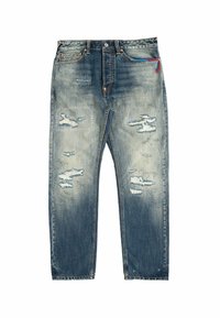 WASHED EMB SEAGULL  - Jeans a sigaretta - indigo