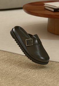 LEATHER - Šlepetės - black