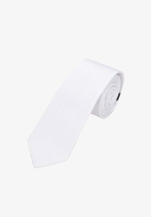Seidenfalter, BASIC UNI KRAWATTE - 6 CM - WEISS - Krawatte - weiß