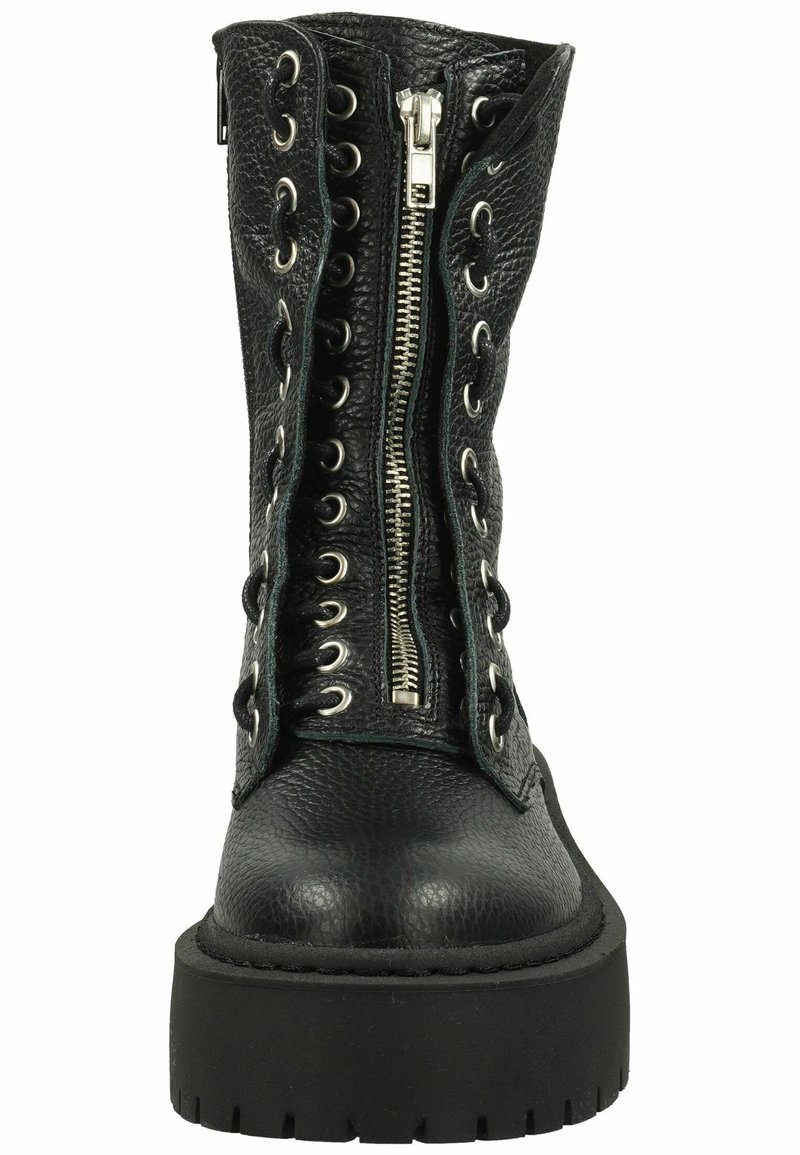 Bottines Steve Madden Wantagh Taille 8.5 - Cuir Noir Et Or - Occasion En Excellent état