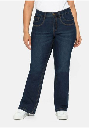Sheego, Jeans Bootcut - dark blue denim