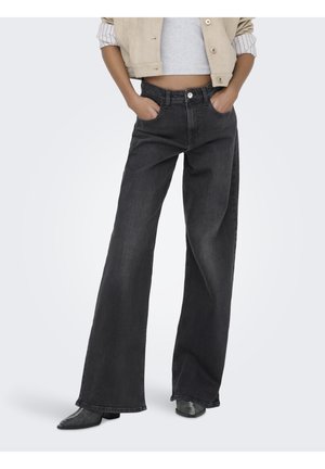 MIT WEITEM  - Wide Leg - washed black