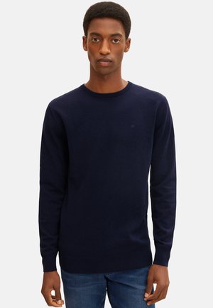 TOM TAILOR CREW NECK  - Jumper - navy melange