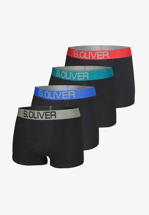 s.Oliver, RETRO 4ER PACK BEQUEM - Trunks - schwarz türkis schwarz grau schwarz rot schwarz blau