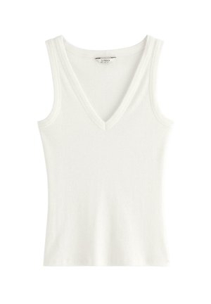 Lindex, LINDEX RIBBED TANK TOP LINDEX - Toppi - white