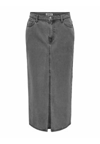 ONLY MITTLERE TAILLE MIDI - Falda vaquera - medium grey denim
