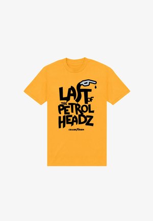 Henry Tiger CRASH & BURN PETROL HEADZ - T-shirt imprimé - gold