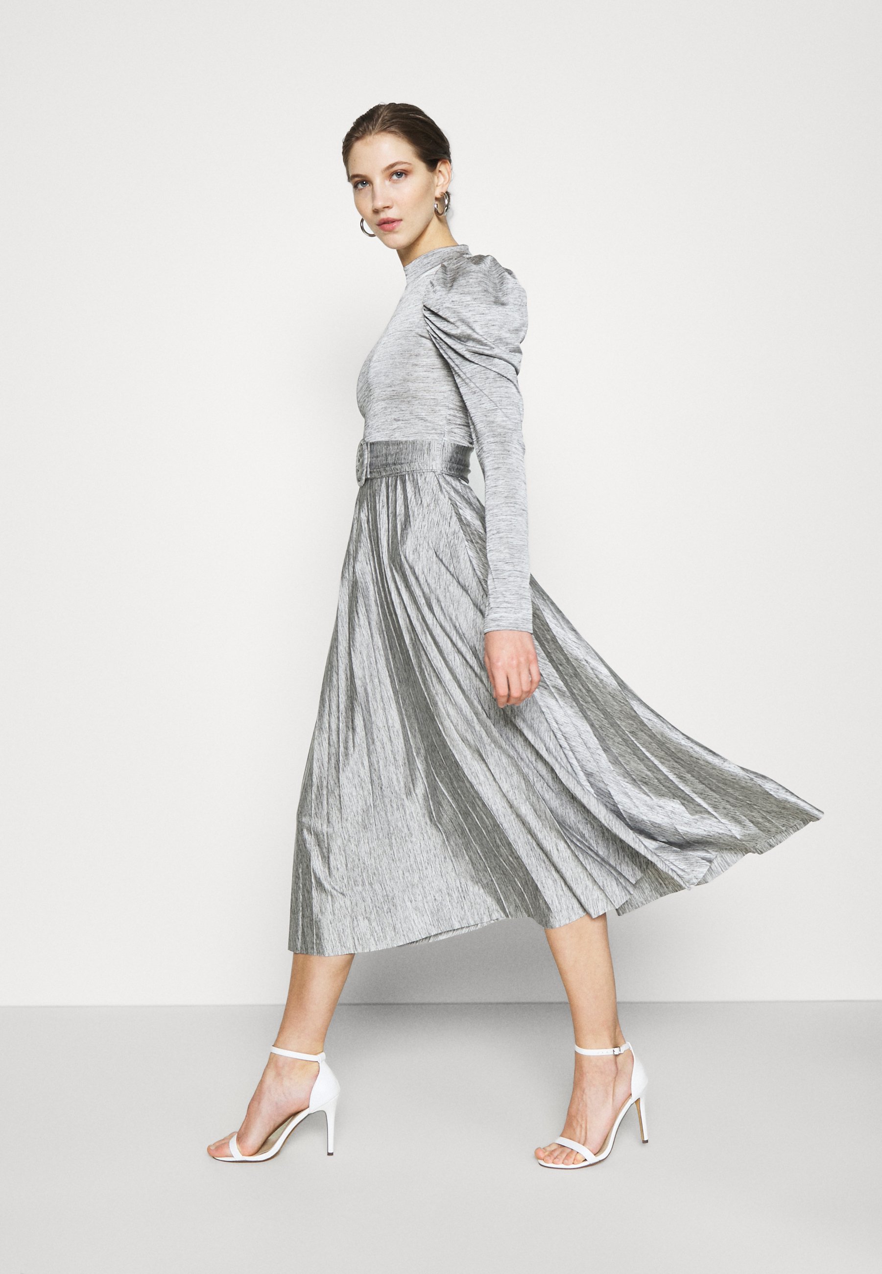 Topshop PREMIUM MARL PLEATED - Vestito elegante - grey/grigio - Zalando.it
