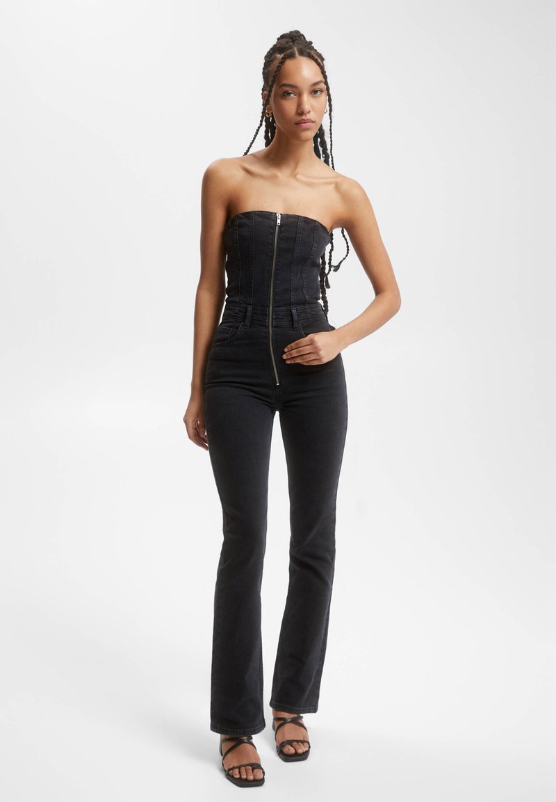 PULL&BEAR CORSET Jumpsuit mottled black/schwarz meliert Zalando.de