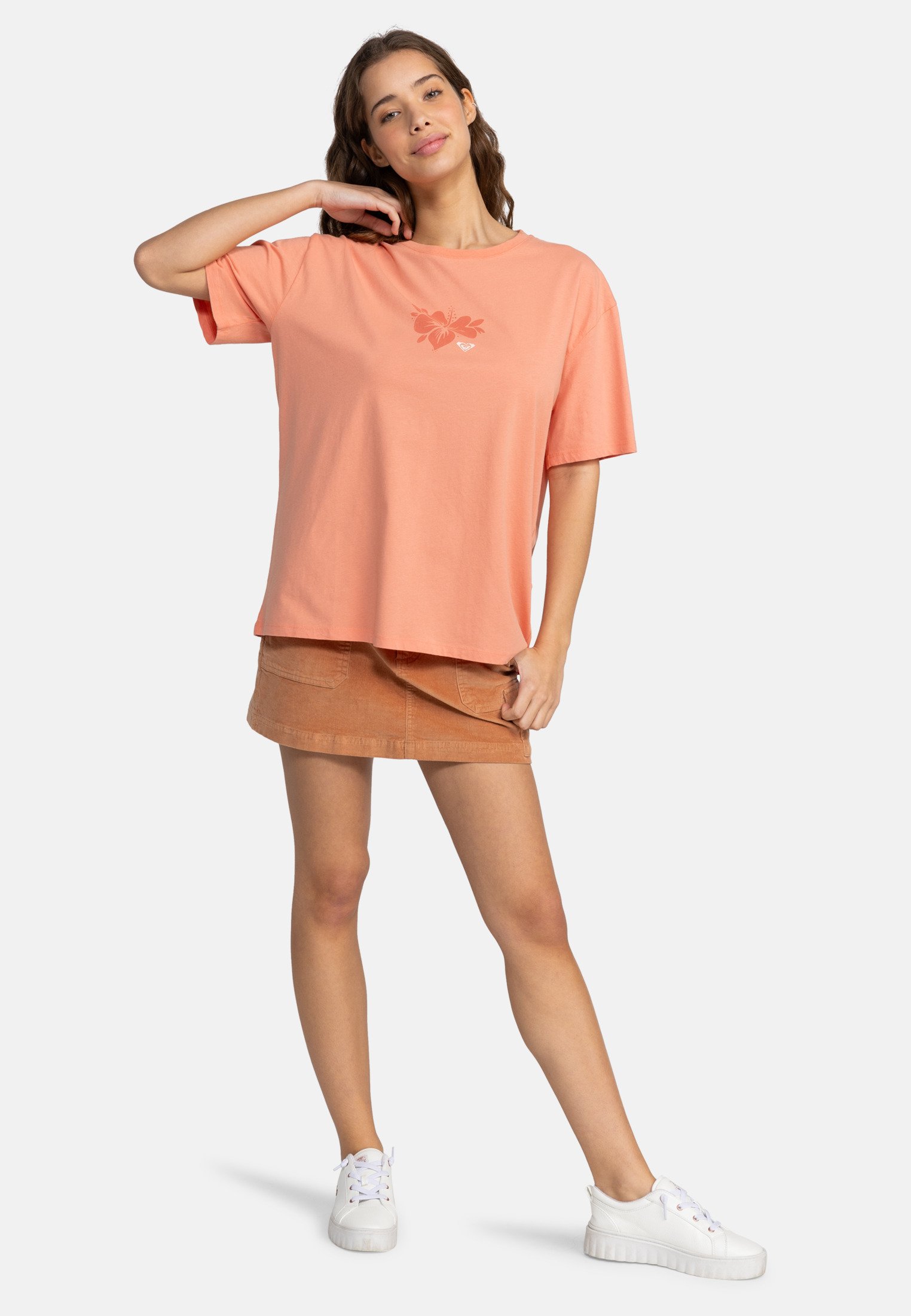 ROXY Damen T-Shirt 'Under The Sky' – Bio-Baumwolle, Lässiger Schnitt – 1er Pack