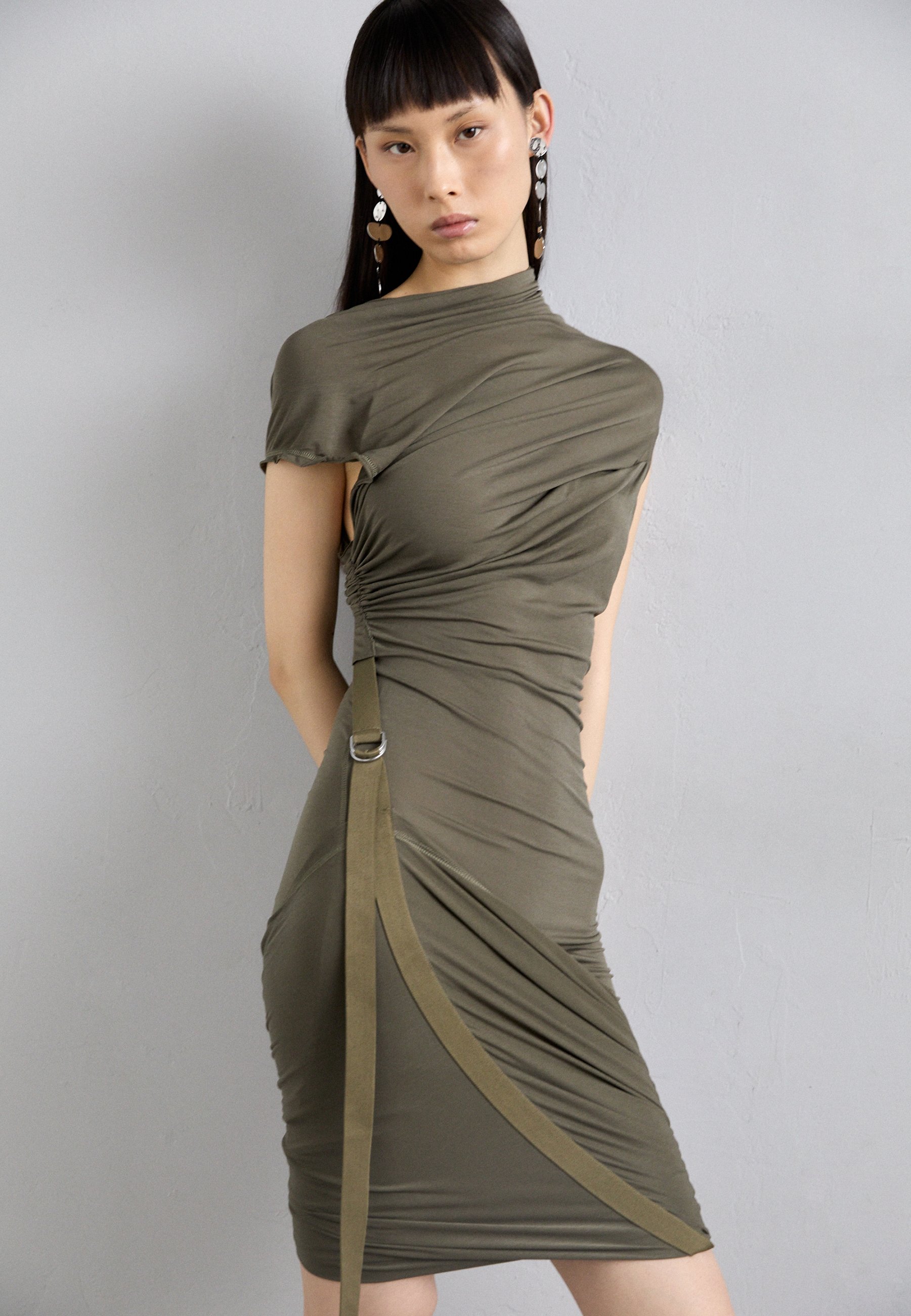 Helmut Lang WIND DRESS - Shift dress - olive/olive - Zalando