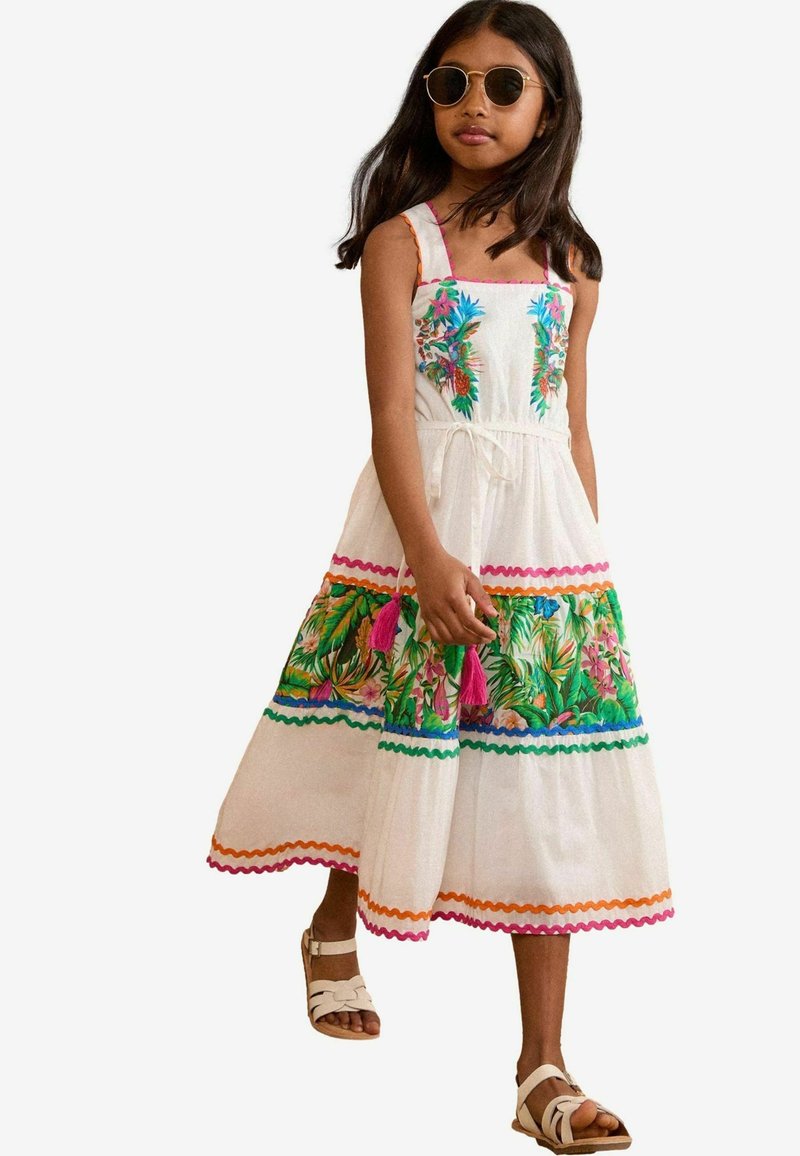Love & Roses REGULAR FIT - TROPICAL PRINT MIDI HOLIDAY - Jurk - white