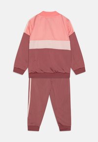 adidas Performance TIBERIO 3-STRIPES COLORBLOCK SHINY TRACK SUIT KIDS - Chándal - semi pink spark/sandy pink/preloved crimson