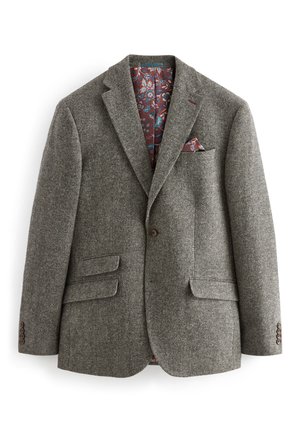 REGULAR FIT SIGNATURE HERRINGBONE - Veste de costume - grey