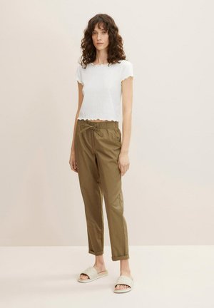 LOOSE FIT - Trousers - dry greyish olive
