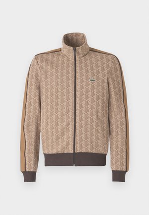 Lacoste Bluză de molton cu fermoar - croissant/cookie