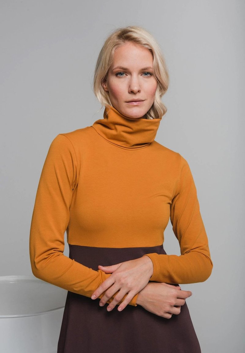 Damen Freizeitkleider | NON+ Jerseykleid mustard brown/senf - JU64924 Damen Freizeitkleider | NON+ Jerseykleid mustard brown/senf - JU64924