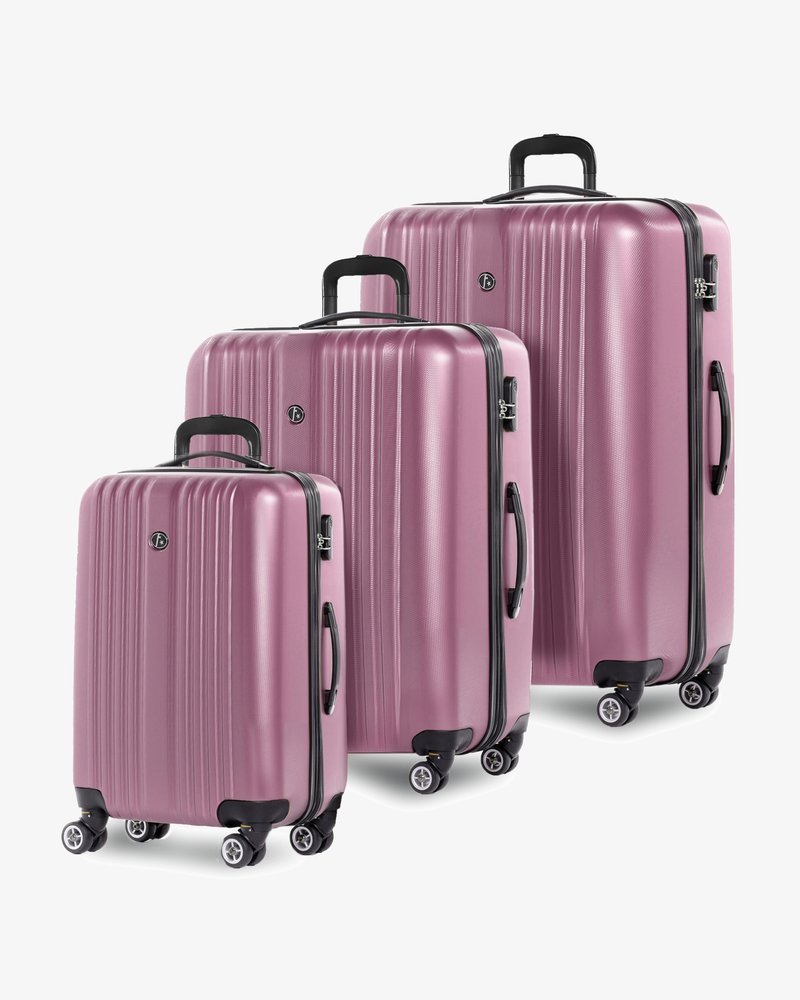Set 3 Valises Trolley Rigides FERGÉ Toulouse - 4 Roues 360° - Bagage à Main 54cm, Moyenne 64cm, Grande 74cm