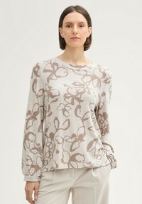 TOM TAILOR GEMUSTERTES - Longsleeve - cosy taupe floral design