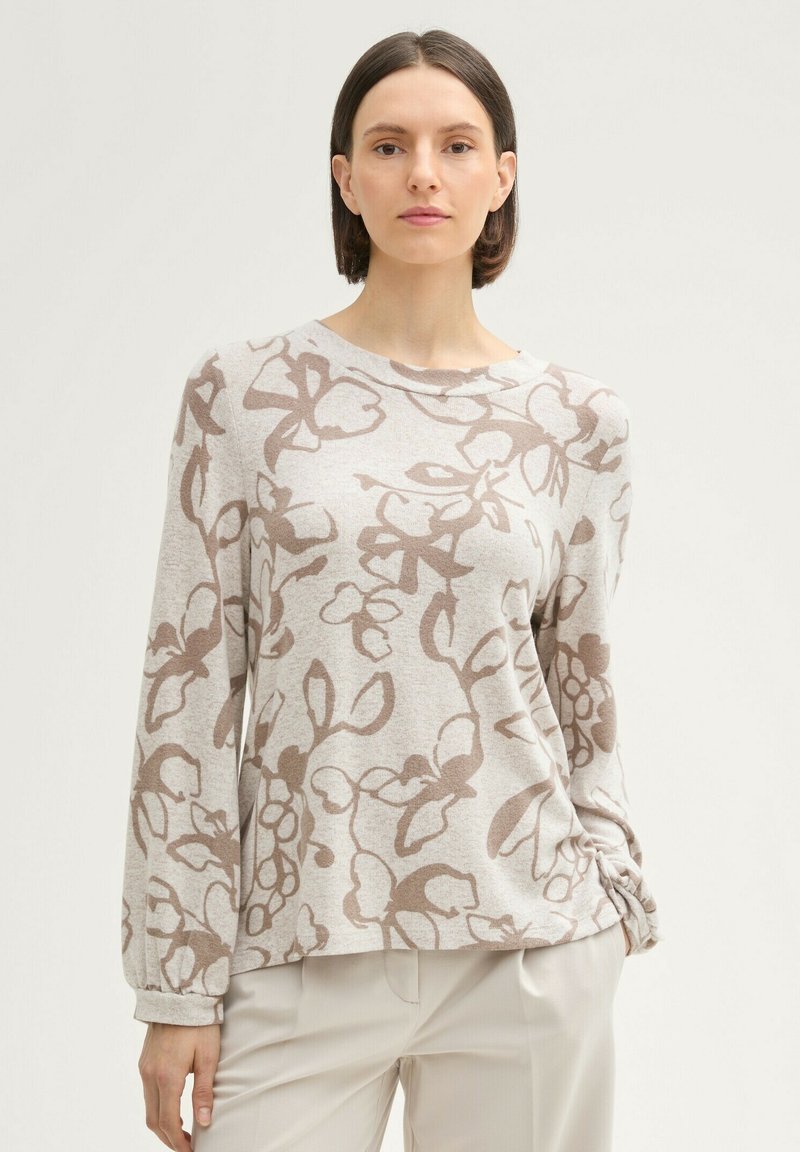 TOM TAILOR GEMUSTERTES - Longsleeve - cosy taupe floral design