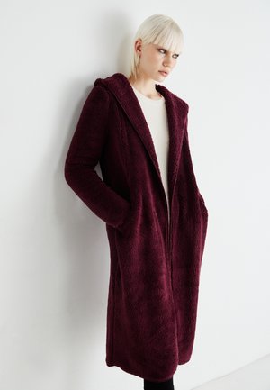 ONLY ONLCONTACT LONG COAT - Veste polaire - burgundy