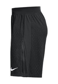 Zwarte sportshorts met een textuurdesign, voorzien van een zijspleet en een elastische tailleband. Inclusief een wit Nike-logo op het linkerbeen.