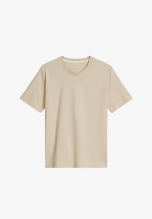 Marc O'Polo SHORT SLEEVE LOGO PRINT CREWNECK - T-Shirt basic - light oat