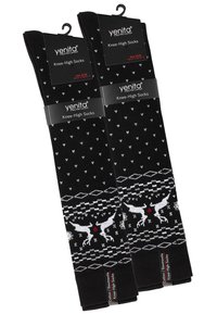 Yenita 4 PACK MIT NORWEGERMUSTER - Calzettoni - schwarz bunt