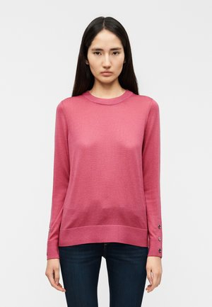 BUTTON  - Svetrík - rosewood