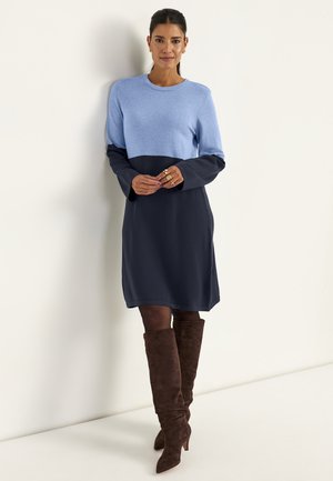 Gebreide jurk - blue navy