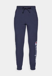ICONS CUFF PANTS WITH LARGE LOGO - Spodnji deli trenirk - navy
